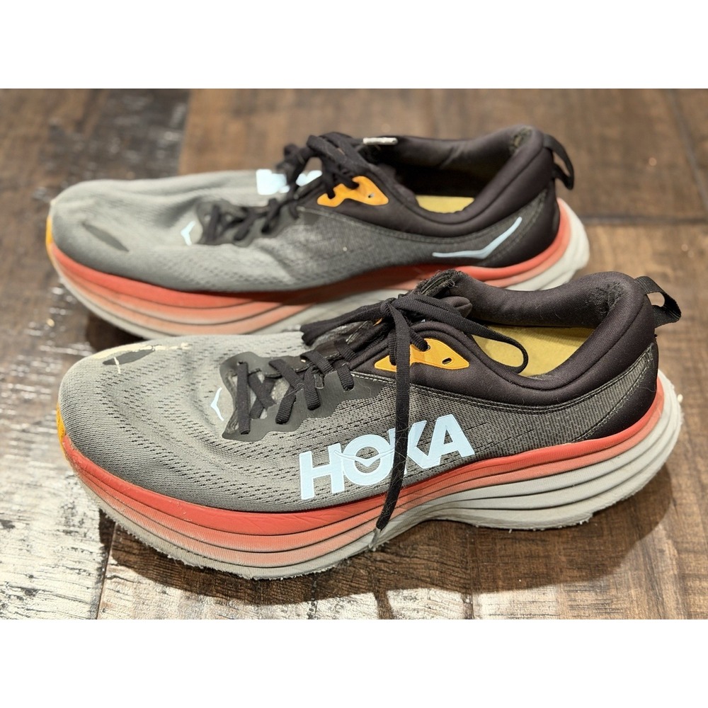 Hoka Bondi‎ 8 Men's Anthracite Castlerock Running Shoes 12.5D